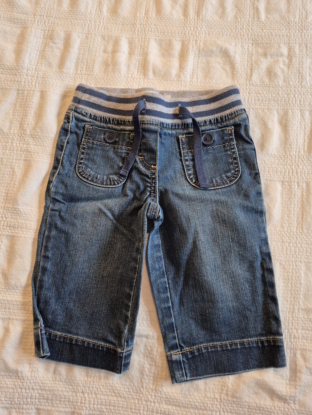 Mini Boden girls 3 years jean capri pants soft waisted VGUC